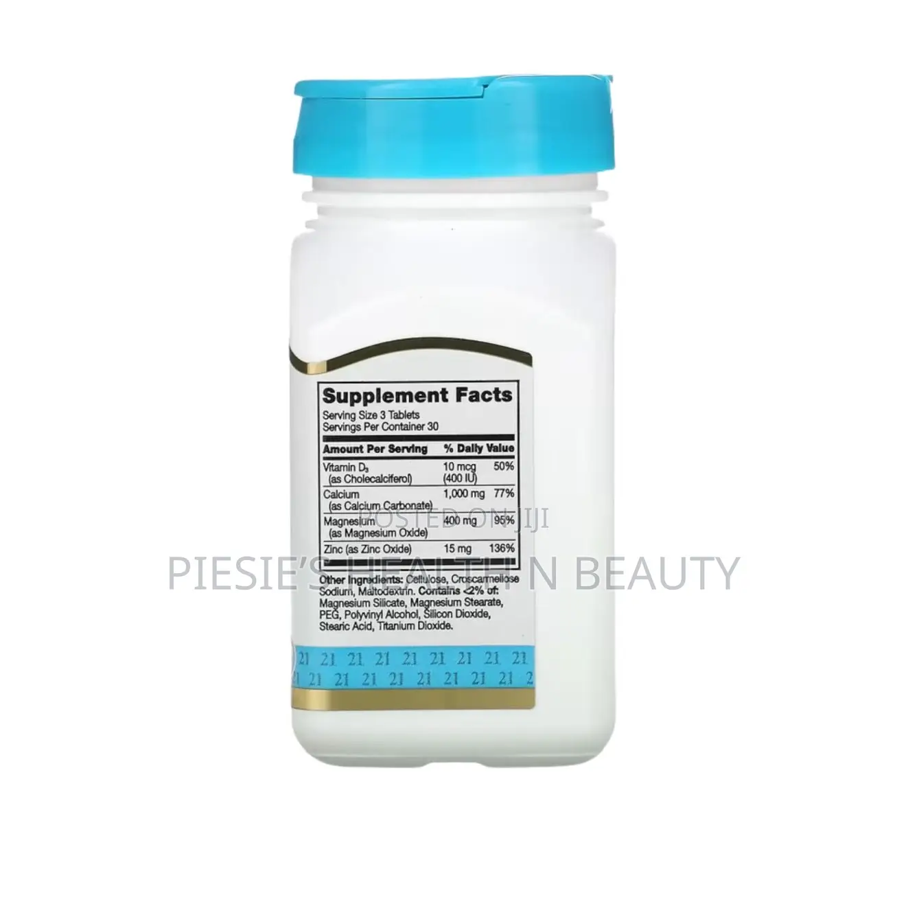 21st Century, Calcium Magnesium Zinc + D3, 90 Tablets