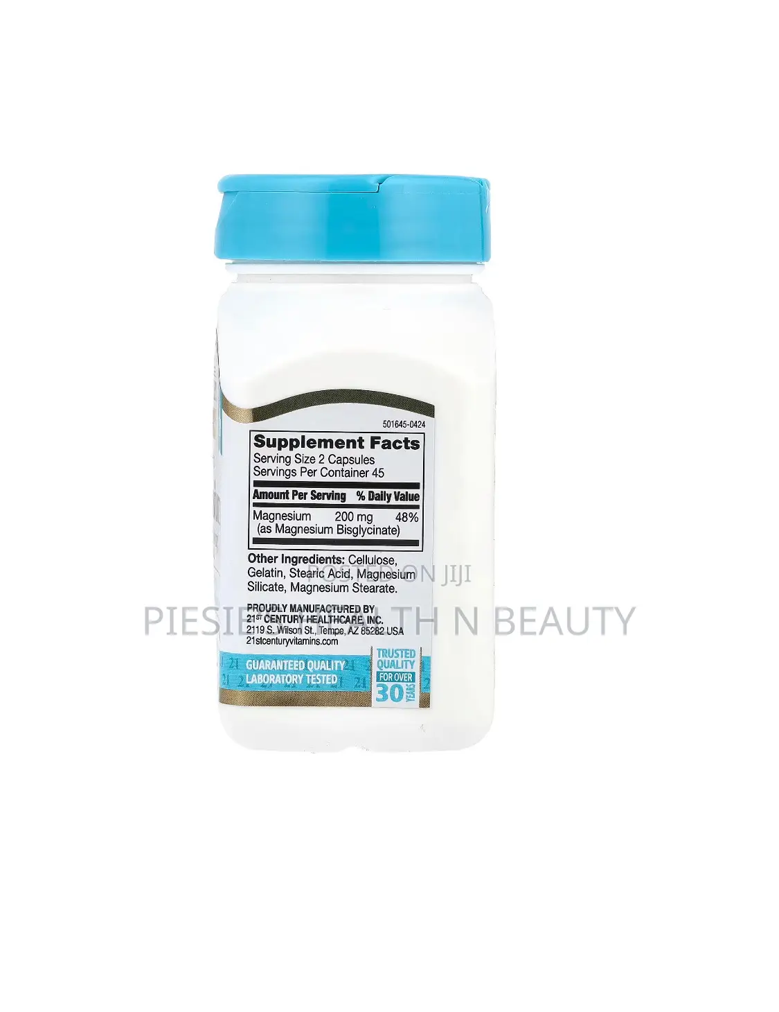 21st Century Magnesium Glycinate 200 Mg Capsules Per Serving, 90 Count