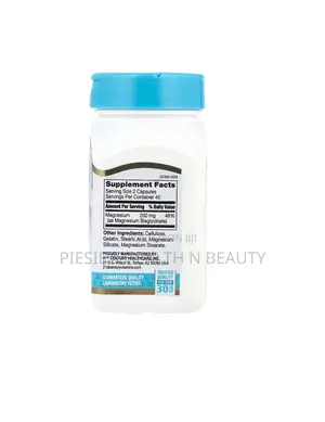 21st Century Magnesium Glycinate 200 Mg Capsules Per Serving, 90 Count
