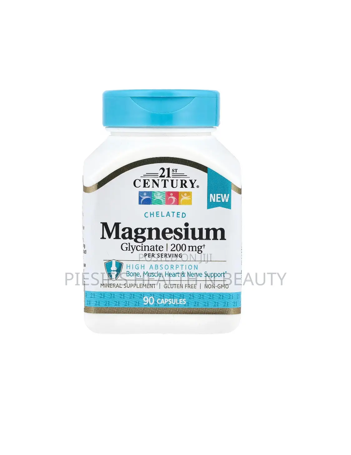 21st Century Magnesium Glycinate 200 Mg Capsules Per Serving, 90 Count