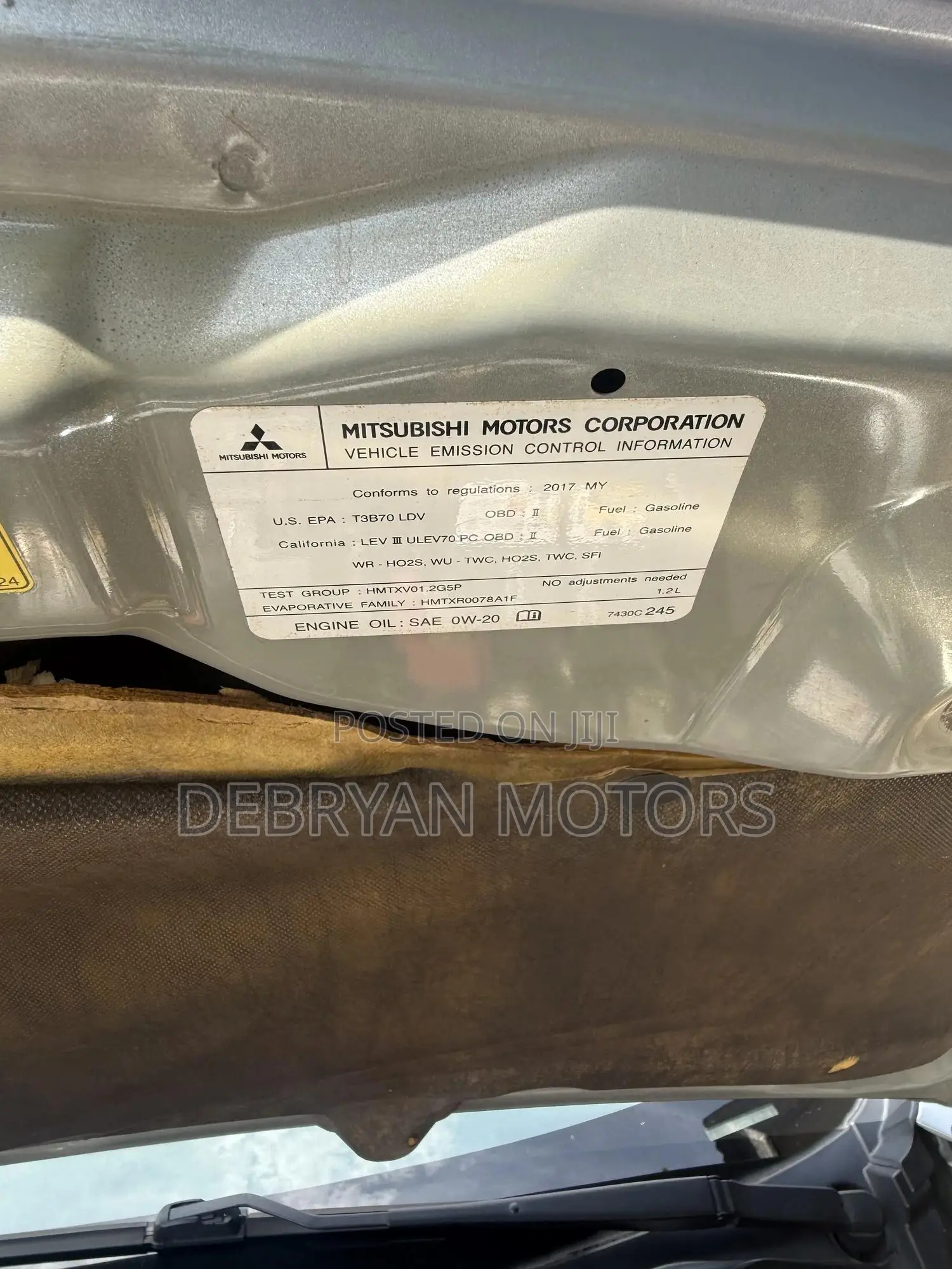 Mitsubishi Mirage SE 2017 Silver