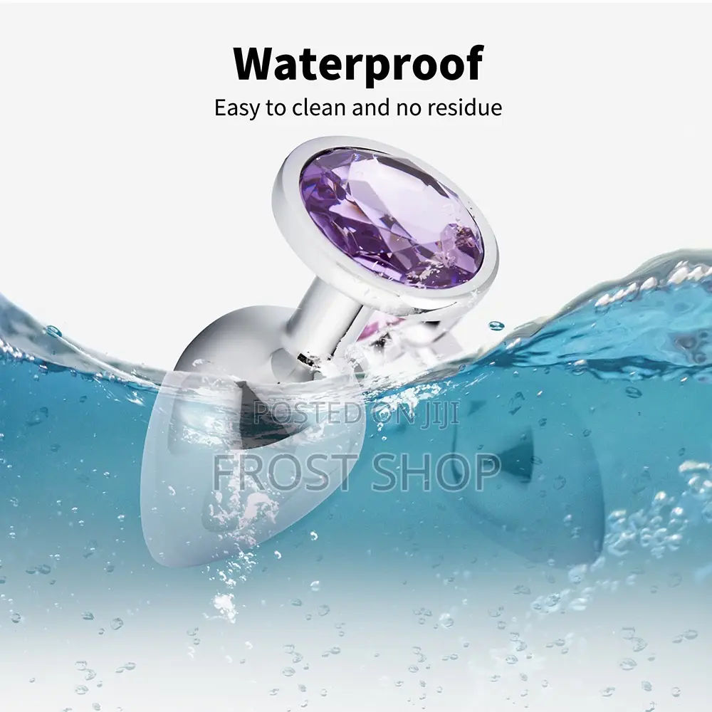 3in1 Anal Butt Plug Smooth Metal Stainless Steel Crystal Butt Plug