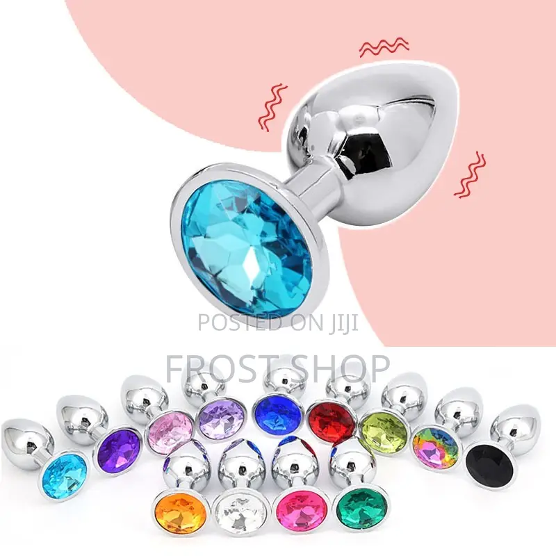3in1 Anal Butt Plug Smooth Metal Stainless Steel Crystal Butt Plug