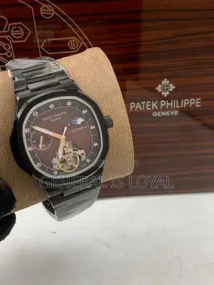 Patek Philippe Black Mechanical Mens Watch
