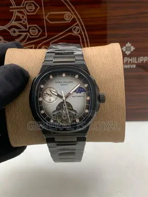 Patek Philippe Black Mechanical Mens Watch