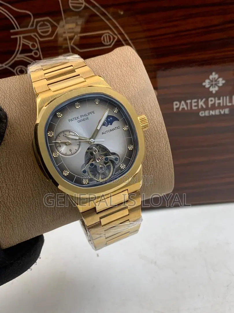Patek Philippe Gold White  Dial Mechanical Mens Watch