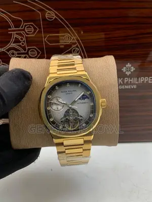 Patek Philippe Gold White  Dial Mechanical Mens Watch