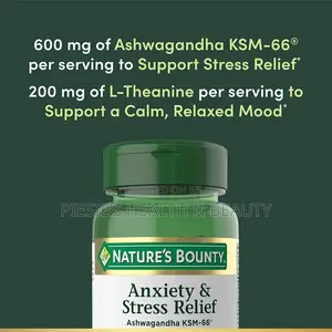 Nature's Bounty Anxiety Stress Relief Ashwagandha KSM-66, 90 Count