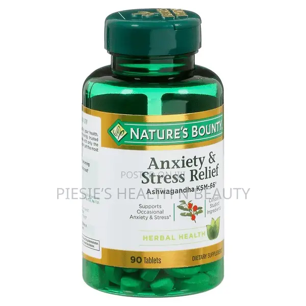 Nature's Bounty Anxiety Stress Relief Ashwagandha KSM-66, 90 Count