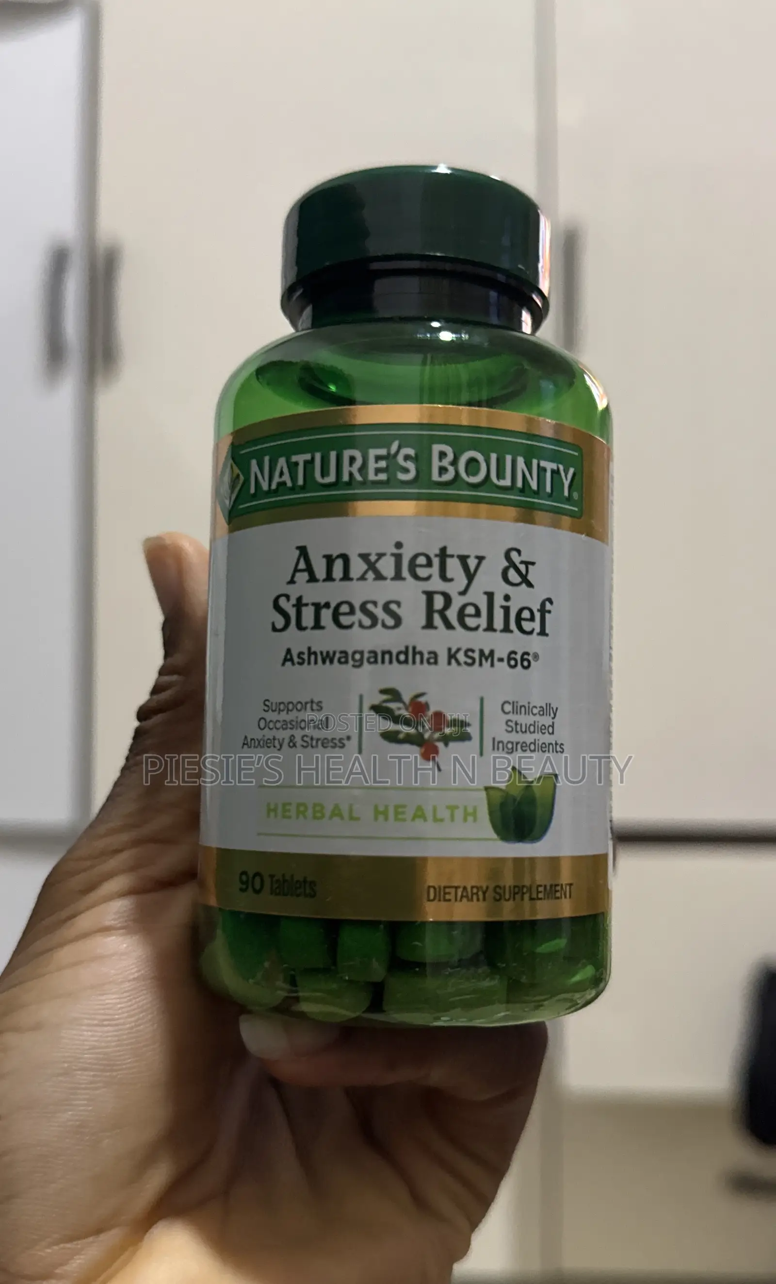 Nature's Bounty Anxiety Stress Relief Ashwagandha KSM-66, 90 Count