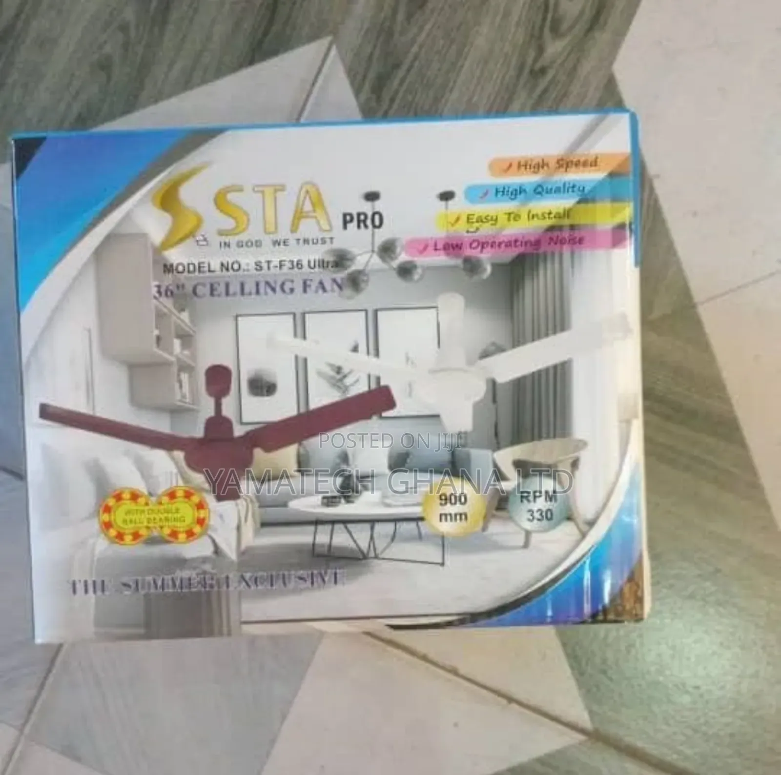 Quality Sta Pro 36" Medium Blade Ceiling Fan