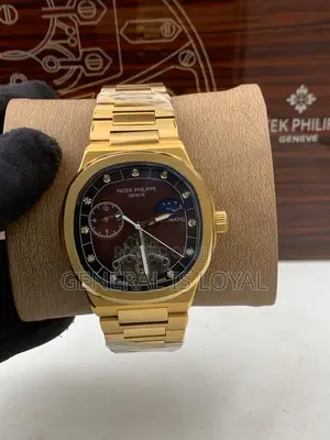 Patek Philippe Gold Wine Dial  Automatic Mens Watch
