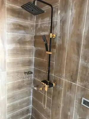 Black and Gold Shower