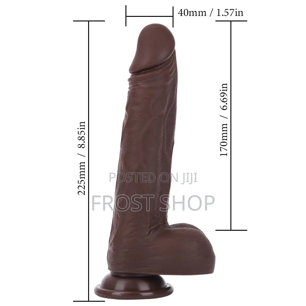 Brown Realistic Dildo Vibrator Huge Penis With Suction Cup