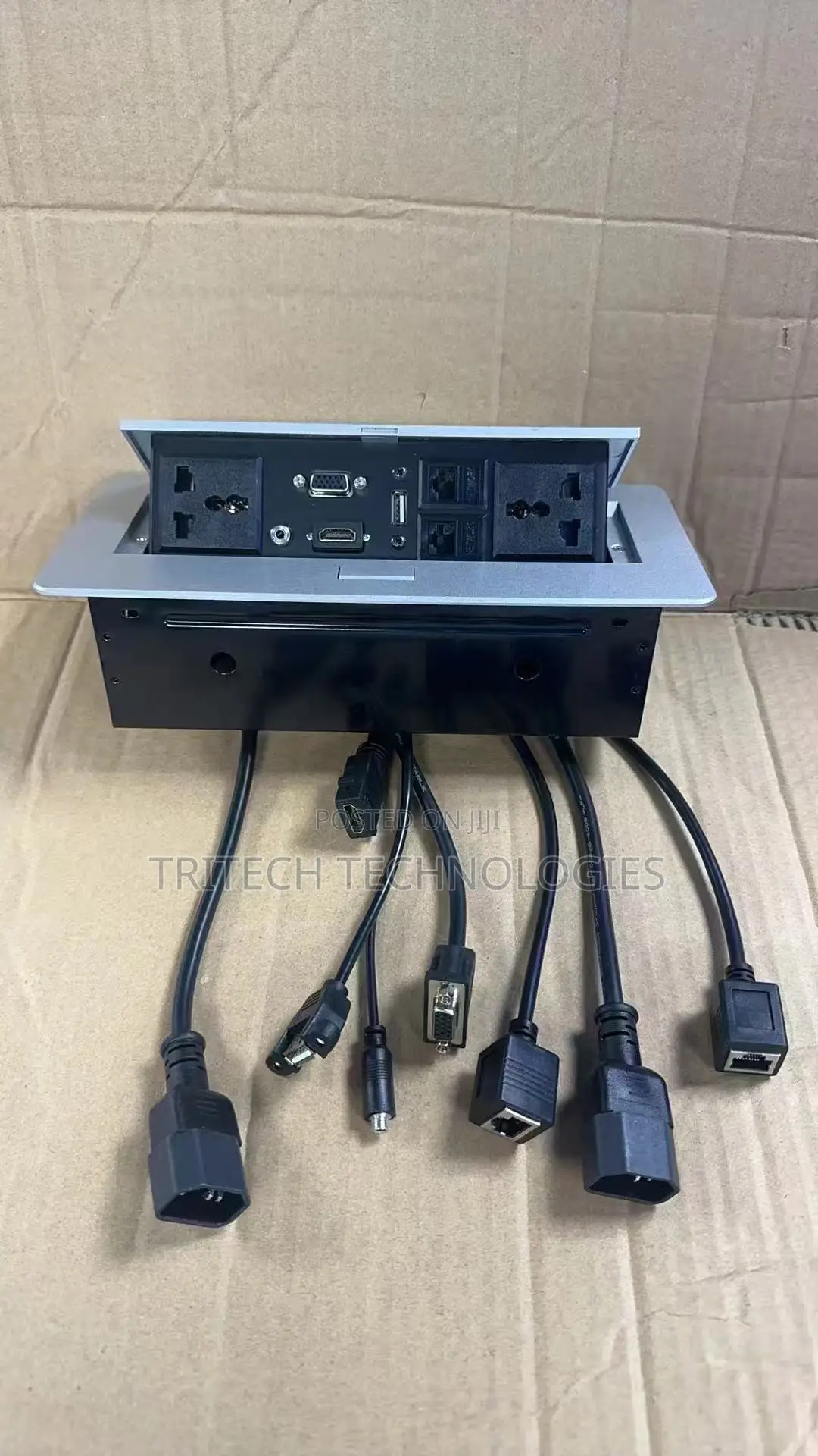 Universal Popup Round Edge Tabletop Desk Power Socket