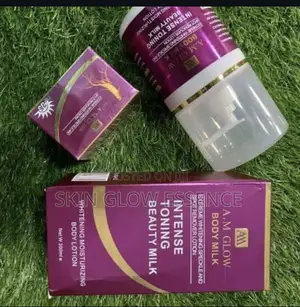 A.M Glow Body Milk Intense Toning Lotion And Face Cream
