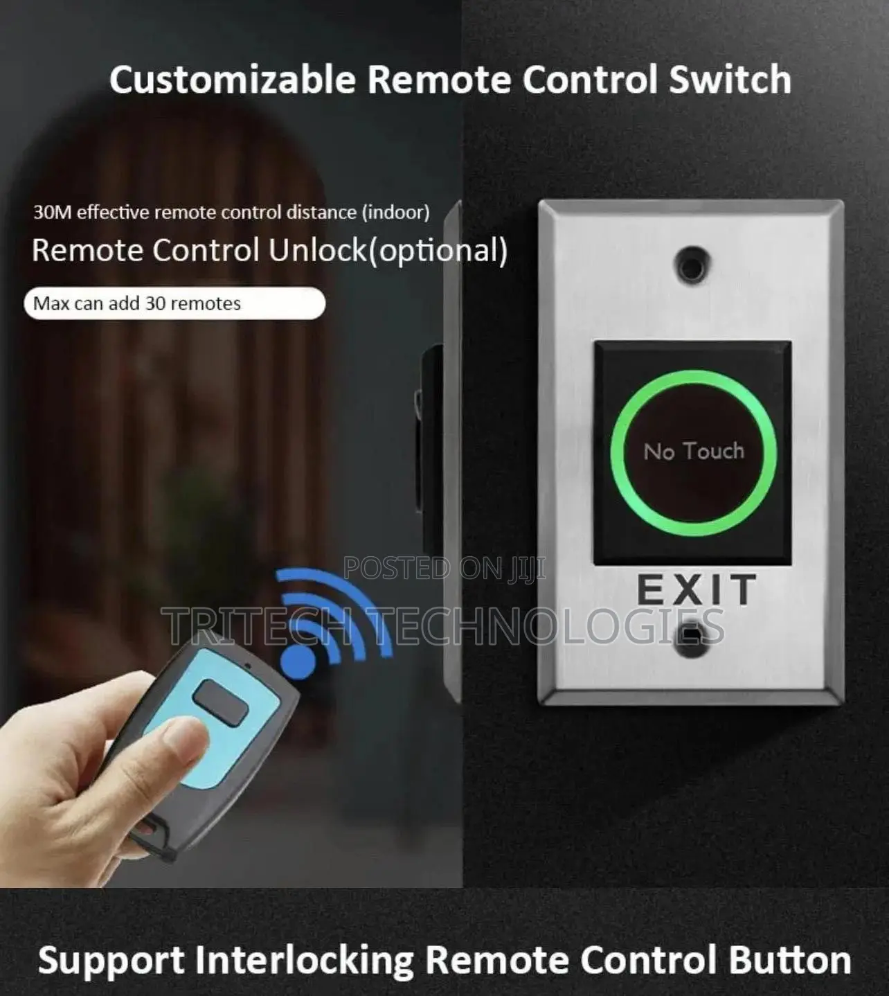 No Touch Exit Button With Remote