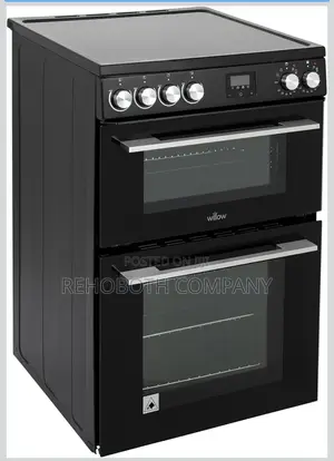 Willow Wdoc60tbl 60cm Electric Double Oven Cooker With Ceramic Hob