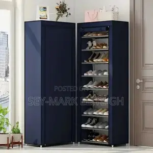 9 Tier Shoe Rack Covered
