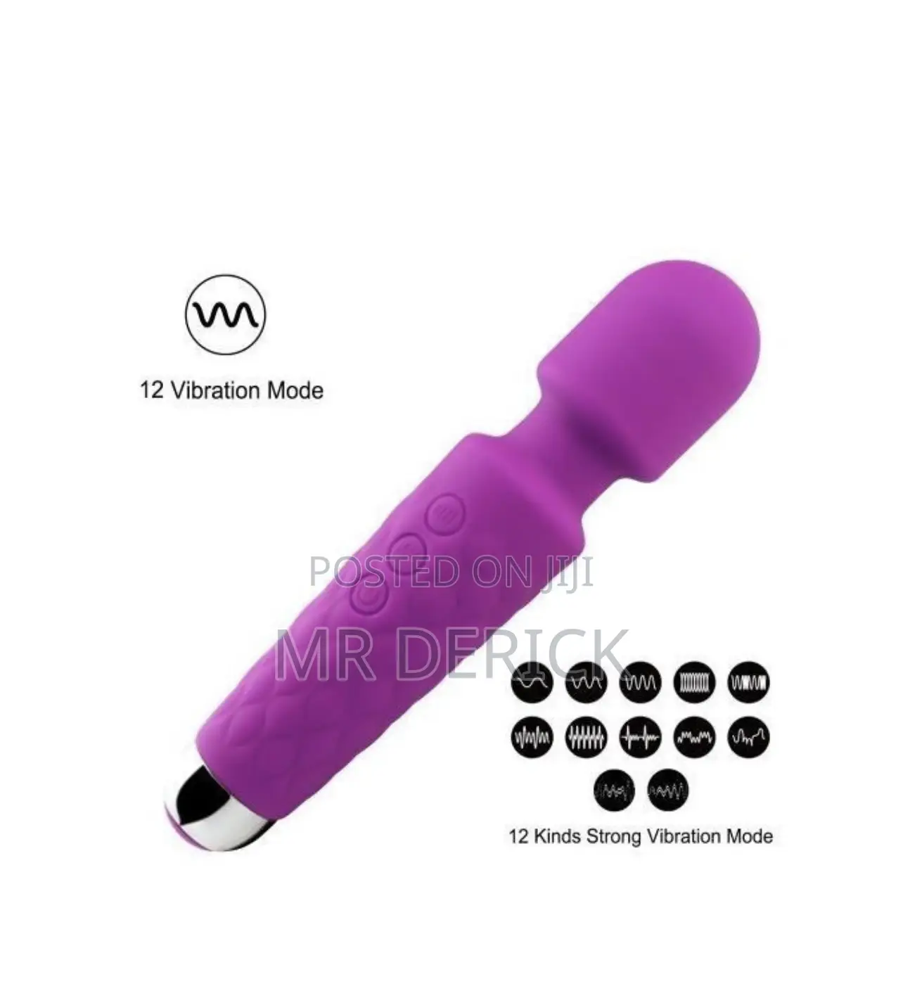Av Wand 8 Speeds 20 Vibrating Dildo Vibrator - Purple