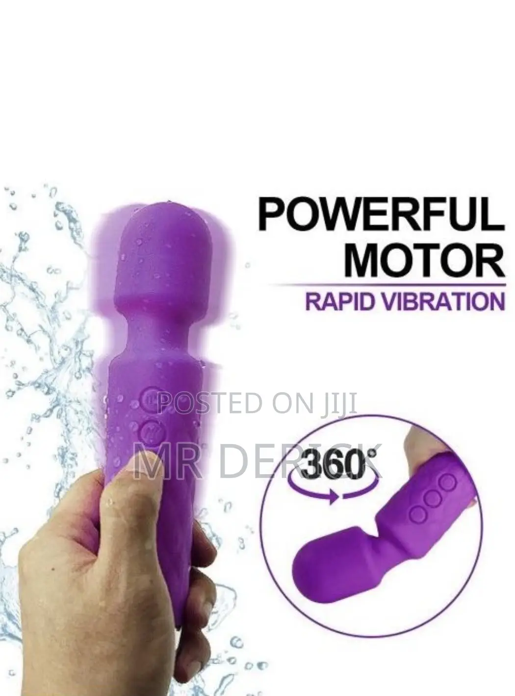 Av Wand 8 Speeds 20 Vibrating Dildo Vibrator - Purple