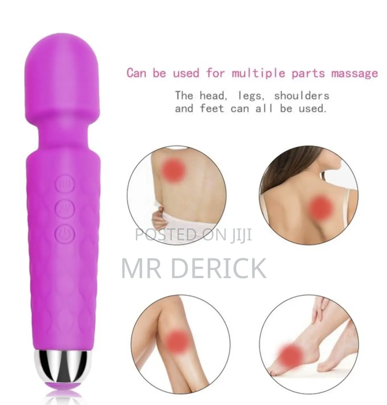Av Wand 8 Speeds 20 Vibrating Dildo Vibrator - Purple