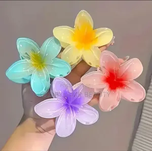 Colorful Flower Hair Claw Clip – Trendy Acrylic, Strong Grip