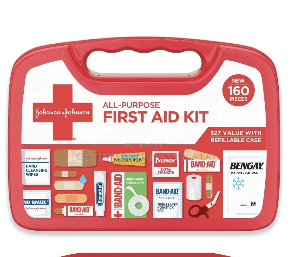 Johnson Johnson All-purpose Portable Compact First Aid Kit, 160 Pc