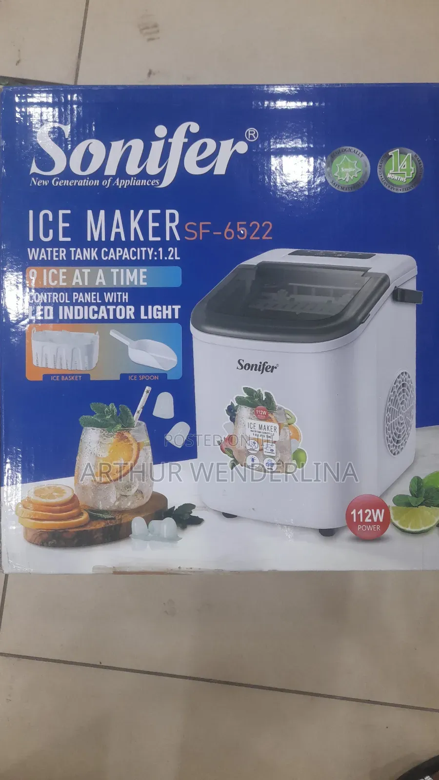 Sonifer Electric Ice Maker Capacity 1.2 L