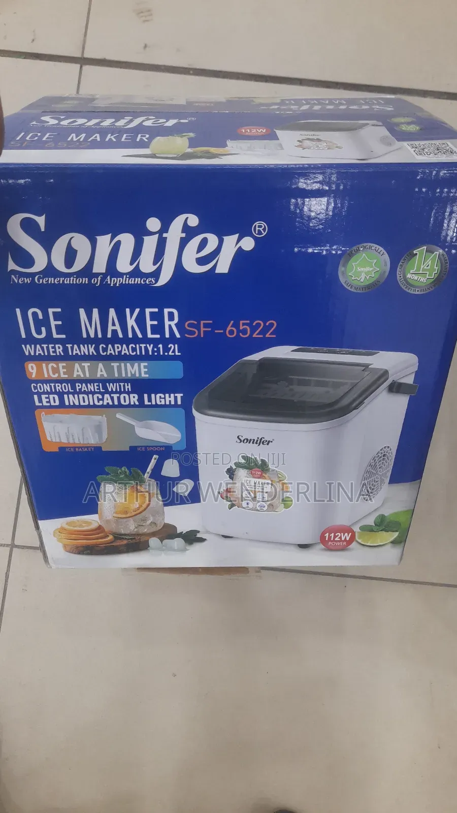 Sonifer Electric Ice Maker Capacity 1.2 L
