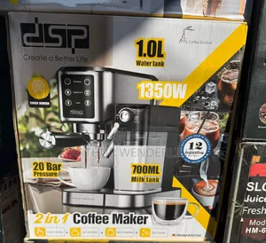 Dsp- Espresso & Latte & Cappuccino Machine 1350watt. Milk Frother -