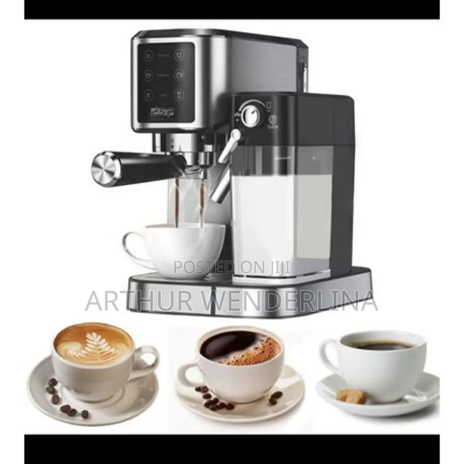 Dsp- Espresso & Latte & Cappuccino Machine 1350watt. Milk Frother -