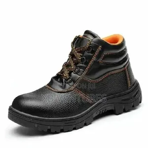 Waterproof High Top Leather Lace Up Boot Black