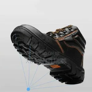 Waterproof High Top Leather Lace Up Boot Black