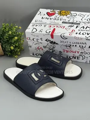 Original D G Slippers Navy Blue