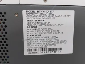 48v 11kw Solar Inverter Super Efficiency Hybrid