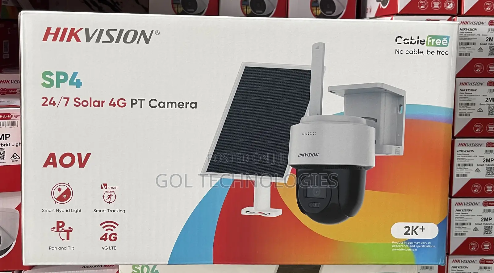 Hikvision Solar 4g Pt Network Camera Ds-2cfsp4/4g 24/7 Solar 4g 4mp