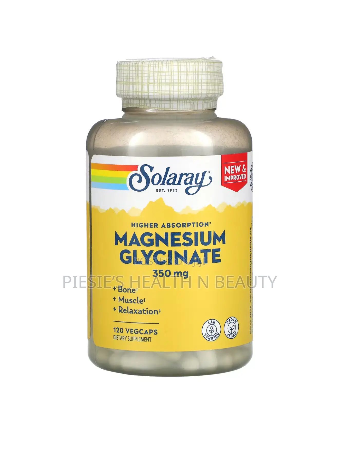 Solaray Magnesium Glycinate 350 Mg, 120 Capsules