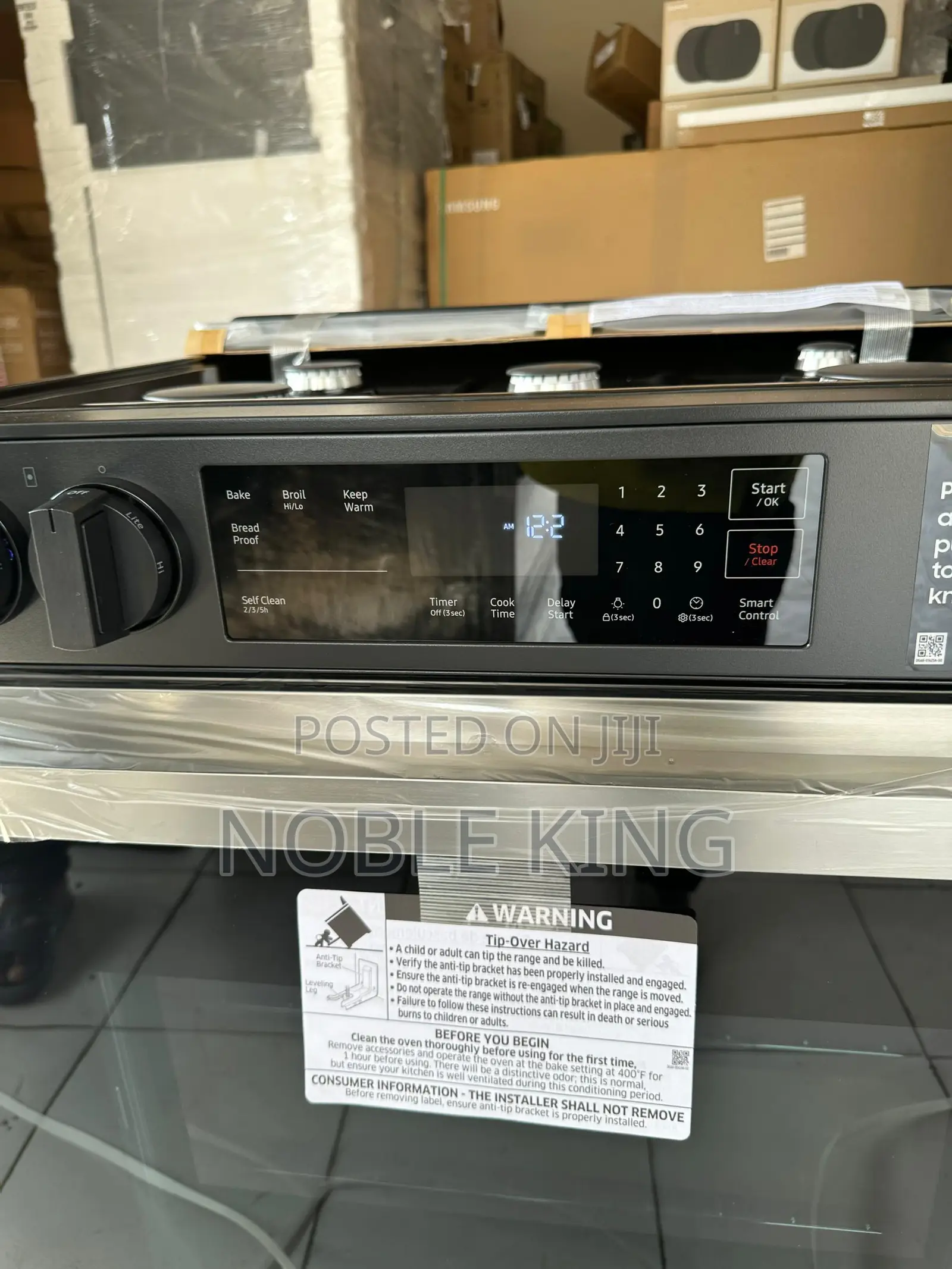 Bespoke Slide-in Gas Range Fingerprint Resistant | Wi-fi | 6.0 Cu.Ft.