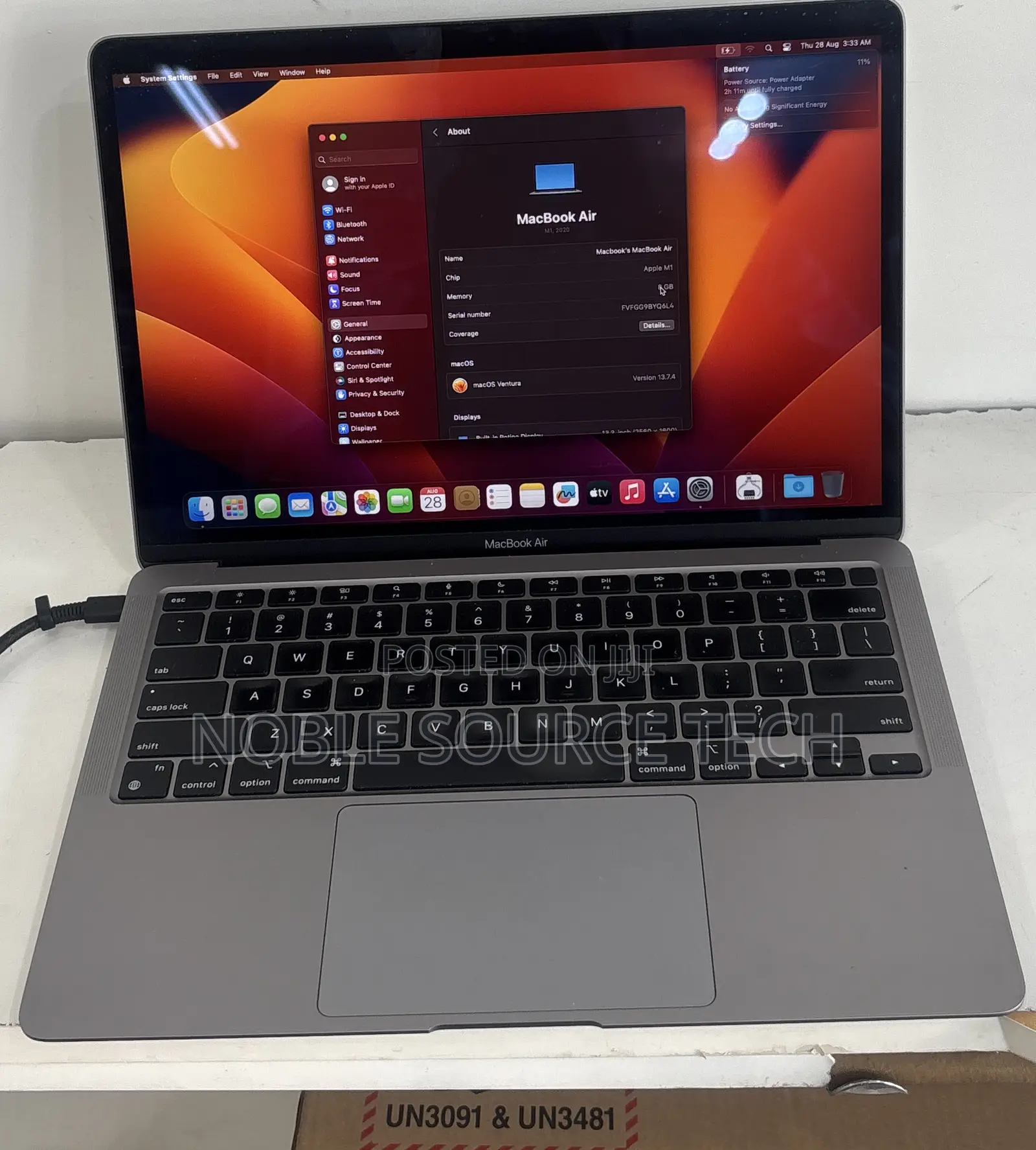 Laptop Apple MacBook Air 2020 M1 8GB Apple M1 SSD 256GB