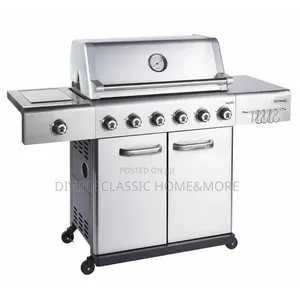 Outback Meteor 6-burner Hybrid Gas Charcoal Bbq With Multi-cook Plate