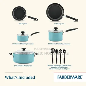Farberware Easy Clean 12 PCS Nonstick Cookware Set With Cooking Tools