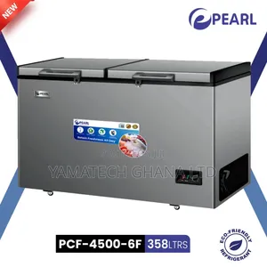 Pearl 358l Double Door Chest Freezer With Sliding Glass