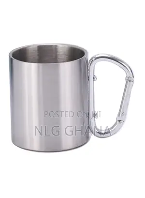 220ml Stainless Steel Portable Mug Cup With Carabiner. Tvx10912