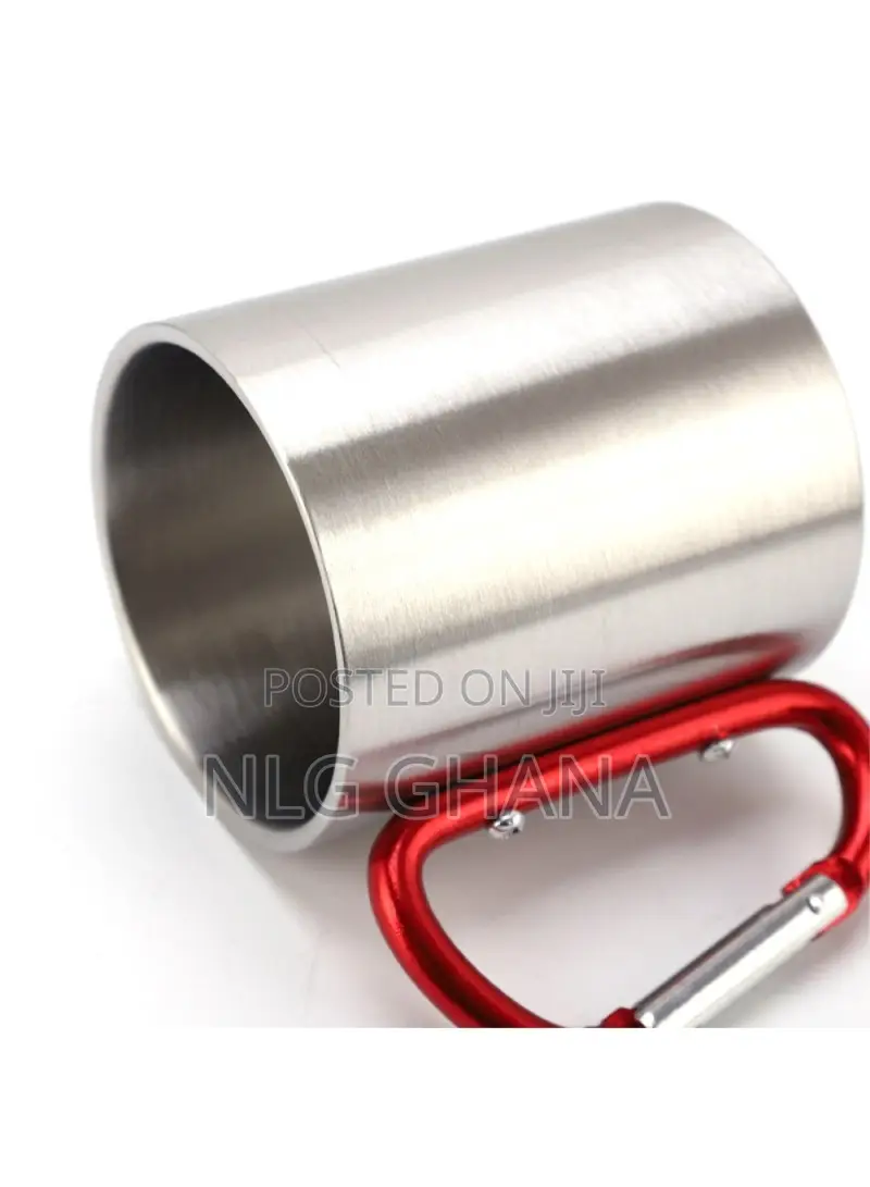 220ml Stainless Steel Portable Mug Cup With Carabiner. Tvx10912