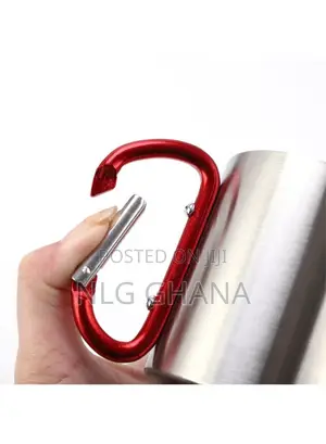 220ml Stainless Steel Portable Mug Cup With Carabiner. Tvx10912