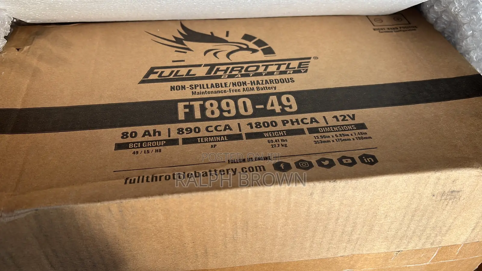 Full Throttle Agm Battery