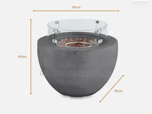 Tower Magna Gas Fire Pit With Smokeless Flame, Round, Magnesium Oxide