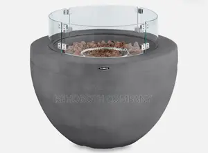 Tower Magna Gas Fire Pit With Smokeless Flame, Round, Magnesium Oxide