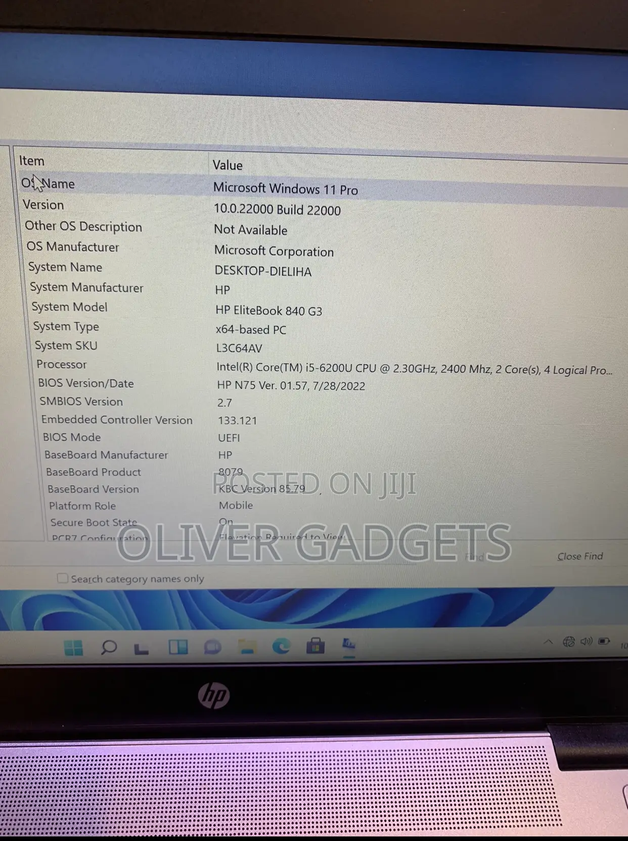 Laptop HP EliteBook 840 G3 8GB Intel Core I5 SSD 256GB